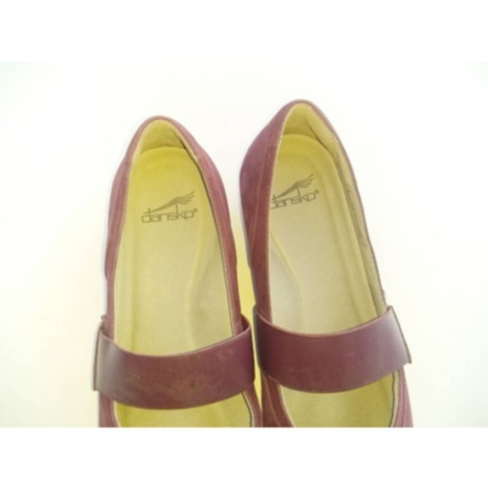 Dansko Womens Kendra Mary Jane Shoes Burgundy Leather Hook And Loop 8 EUR 38 - Picture 8 of 9
